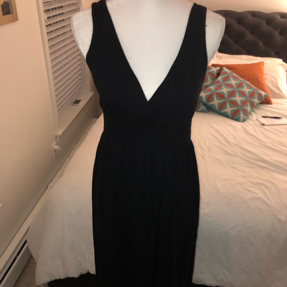 Old navy long black stretch dress